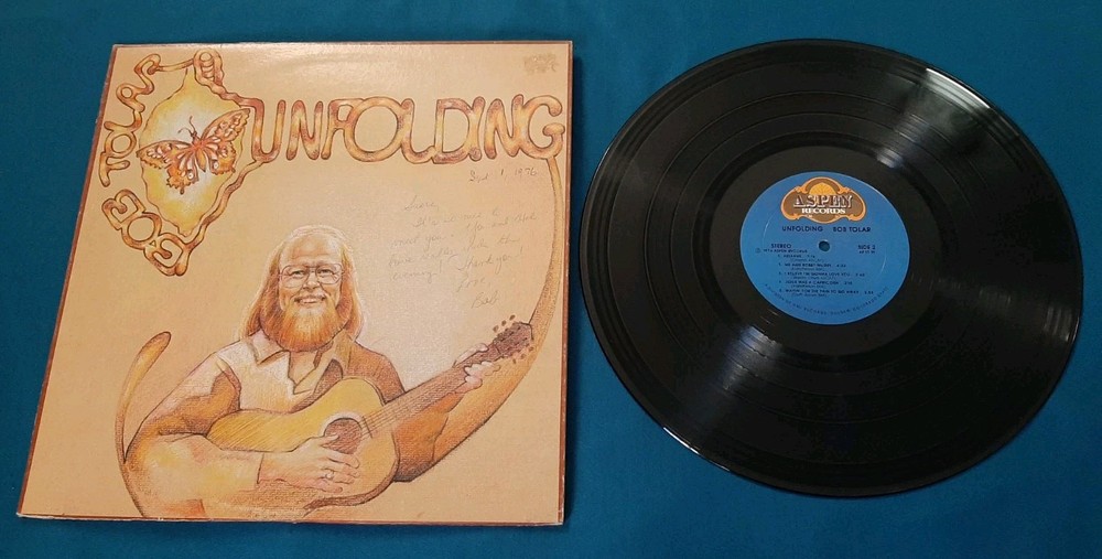 Bob Tolar LP Unfolding 1976 Aspen Records AP 15 01 vg+