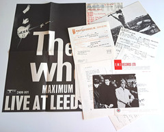 The Who – Live At Leeds UK 1970’s Track Records Blue Print LP with 12 x Inserts