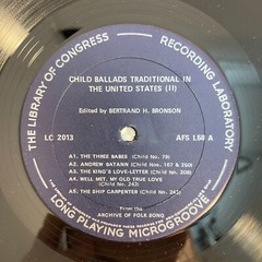 Bertrand H. Bronson ‎– Child Ballads Traditional In The United States (II) Vinyl