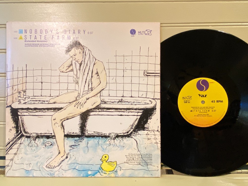 YAZ – Nobody’s Diary – 1983 12″ Electronic 1983 VG+/Ex Plays Excellent