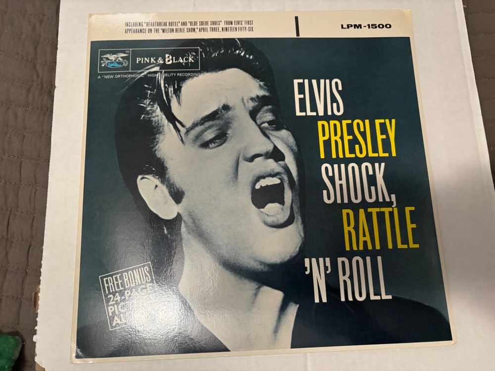 elvis presley record lpm 1500 shock rattle and roll with booklet