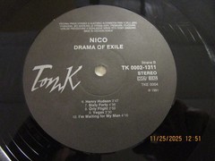 NICO Drama Of Exile LP Used! 1991 TOMK Czech Republic Velvet Underground 432/600