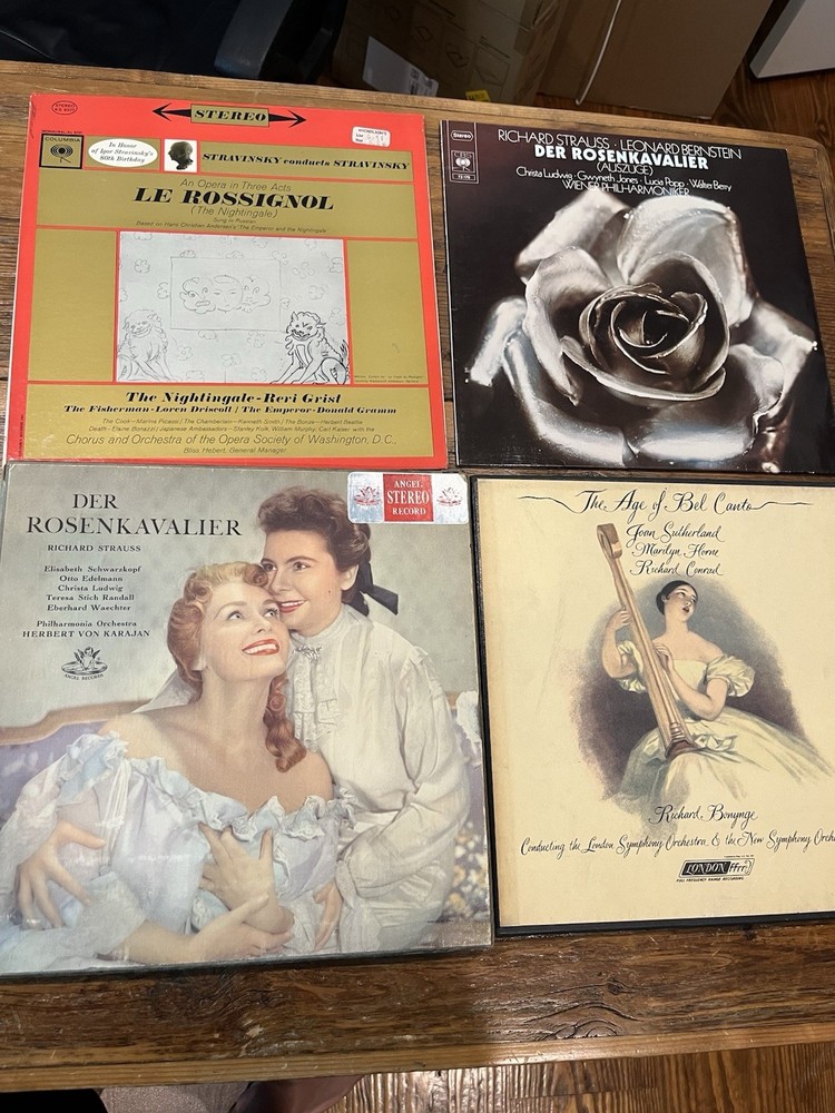 4 Classical Opera Vinyl Box Set Lot Strauss Stravinsky Sutherland