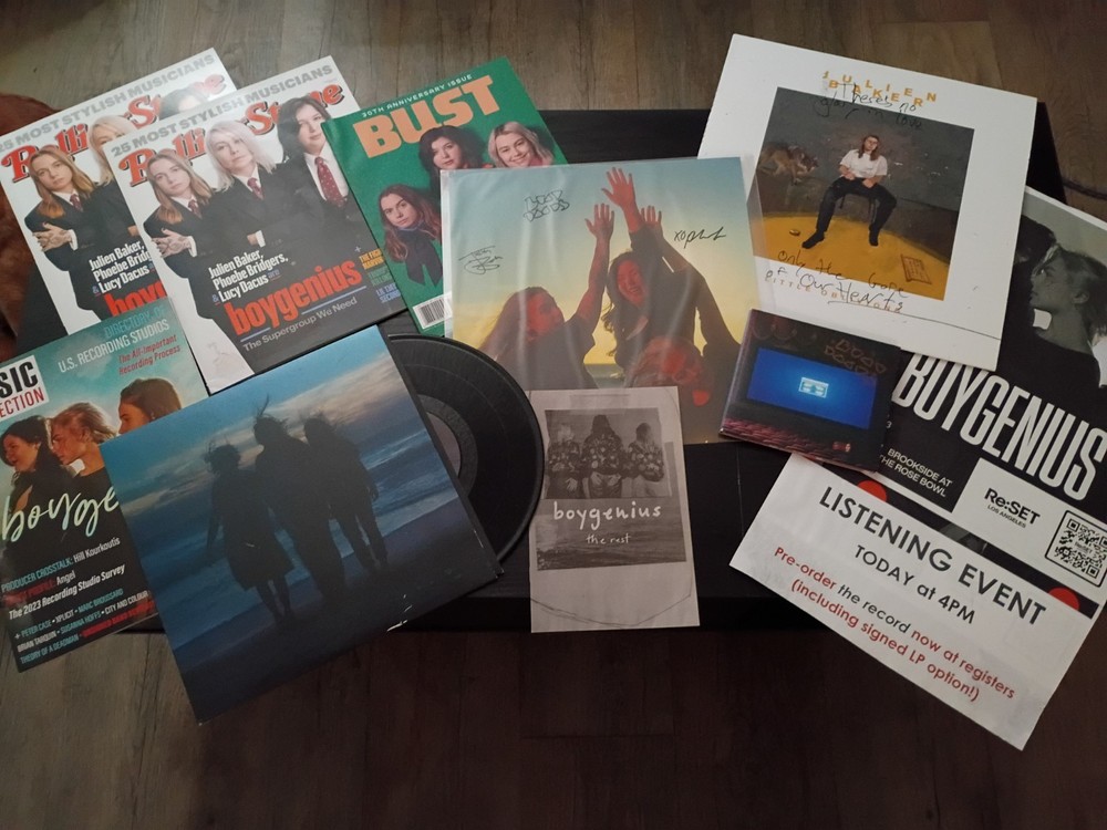 boygenius collection autograph litho vinyl lp magazines