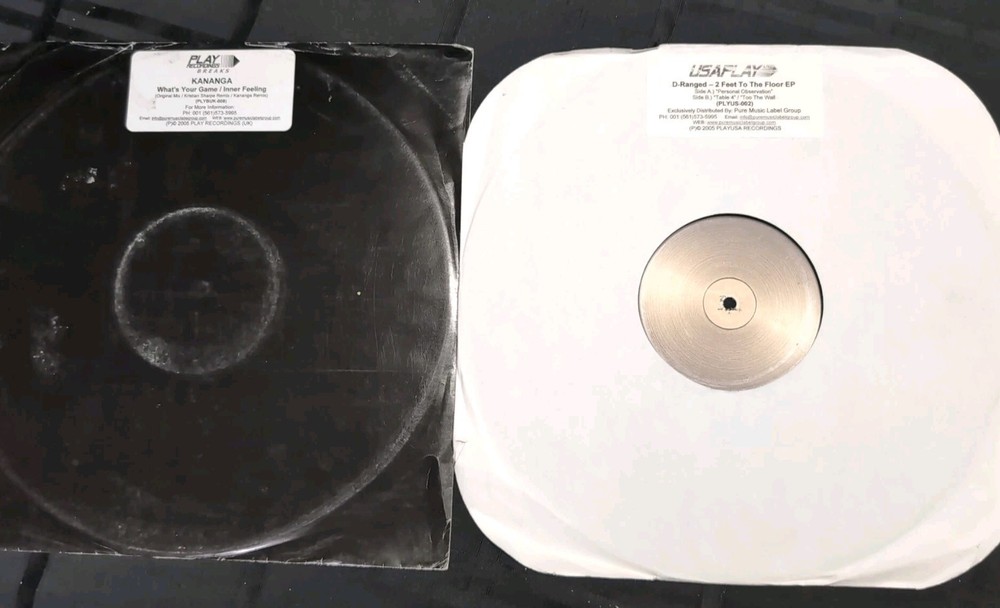 Early 2000’s Breakbeat Import Lot Of 2 Records Kananga What’s Your Game D-Ranged
