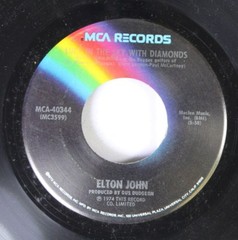 Rock 45 Elton John – Lucy In The Sky With Diamonds / One Day At A Time On Mca Re