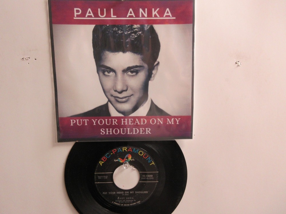 💥 ‘ PAUL ANKA ‘ HIT 45 + PICTURE [ PUT YOUR HEAD ON MY SHOULDER ] 1959 ! 💥