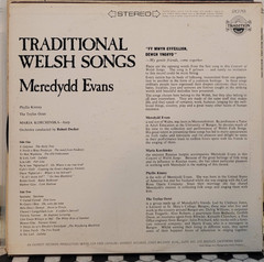 Meredydd Evans – Traditional Welsh Songs LP Tradition Records 2078 VERY NICE!