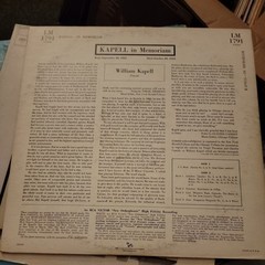 Kapell – In Memoriam LP VG+ LM 1791 Vinyl 1954 Record