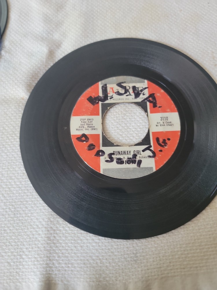 Vintage 7-inch 45 RPM Vinyl Record By Dion 1961 A-side “Runaround Sue” B-sidw…