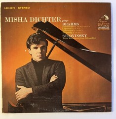 MISHA DICHTER-BRAHMS-STRAVINSKY-ORIGINAL 1968 RCA VICTOR RED SEAL LSC2970 VINYL