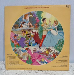 Vintage 1981 Cinderella Disney Picture Disc Movie Soundtrack RECORD Album Music