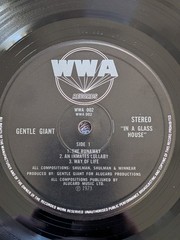 **Original UK 🇬🇧 Gimmix Cover** Gentle Giant “In a Glass House” (1973) WWA VG+