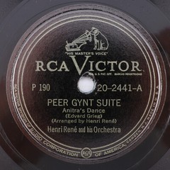 Henri René & His Orchestra Peer Gynt Suite ‘n Swing 4x 10″ 78rpm Record Book Set