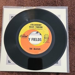 The Beatles 7″ 45 RPM Black Vinyl Single Capitol 5810 Paper Sleeve Strawberry