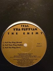 Ital Tha Ruffian – The Enemy Kixx Records 1995 12 inch 33 1/3 rpm hiphop pyrami