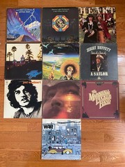 Lot of 10 70’s LPs Van Morrison Little Feat ELO Heart Eagles Buffett Joe Cocker