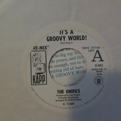 The Unifics – It’s A Groovy World Promo Soul 45 on Kapp with Picture Sleeve