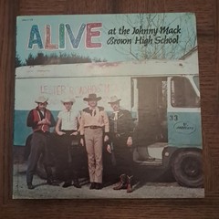 Lester Roadhog Moran – Alive At The Johnny Mack Brown High School LP Promo! VG+!
