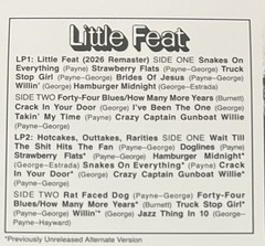LITTLE FEAT DELUXE EDITION 1971 DEBUT 2LP RSD 2026 RECORD STORE DAY