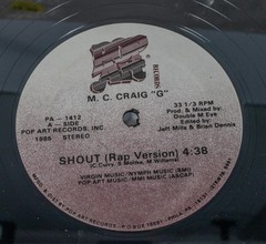 MC Craig G – Shout (Rap Version) 1985 12″ US Orig Pop Art PA-1412 Marley Marl