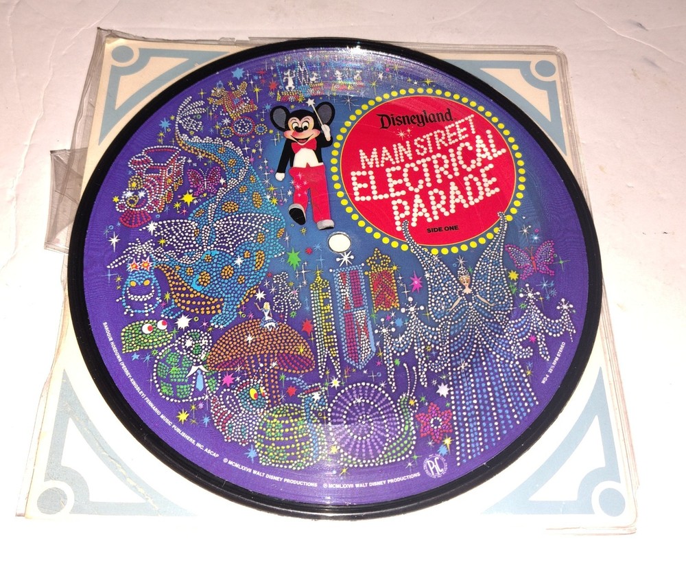 Disney’s Main Street Electrical Parade Picture Disc 7″ 33 1/3 RPM Vinyl Record