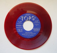 TOPS 1950s PARADE of HITS ALBUM, 4 RED VINYL 45 RPM RECORDS