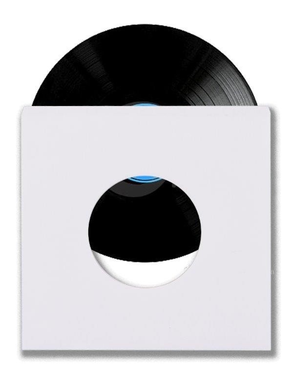 1000 45 RPM 7″ Record Inner Sleeves With Hole Heavy Weight 20# White Paper Acid