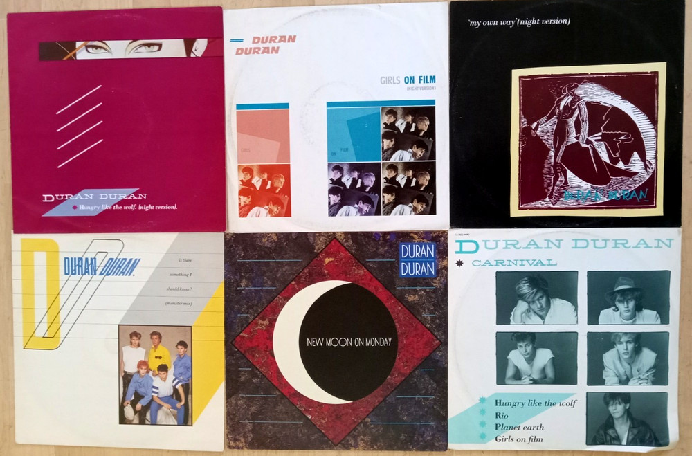 DURAN DURAN 6 EU 12″ lot CARNIVAL Girls on Film MY OWN WAY Hungry Like Wolf EX