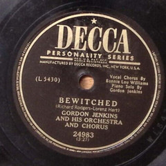 GORDON JENKINS WHERE IN THE WORLD / BEWITCHED DECCA RECORDS 78 RPM 210