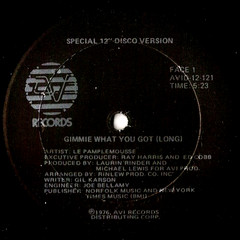 LE PAMPLEMOUSSE Gimmie What You Got 1976 Funk Soul AVI Records AVID-12-12 (DJ)