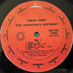 The Magician’s Birthday by Uriah Heep original 1972 release vinyl LP – SRM-1-652
