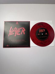 SLAYER You Against You 7″ RED MARBLED PROMO Vinyl Single 2016 RARE Etched