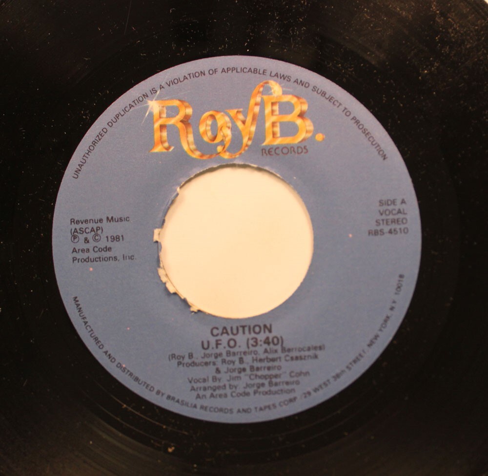 Pop Rock 45 U.F.O. – Caution / Caution On Roy B.