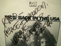 MC5 Back in The USA Autographed By Wayne Kramer 12 Inch Vinyl Record
