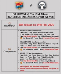 IVE [REVIVE+] The 2nd Album/CD+Photo Book+2 Card+Poster+Sticker+POB+GIFT SEALED
