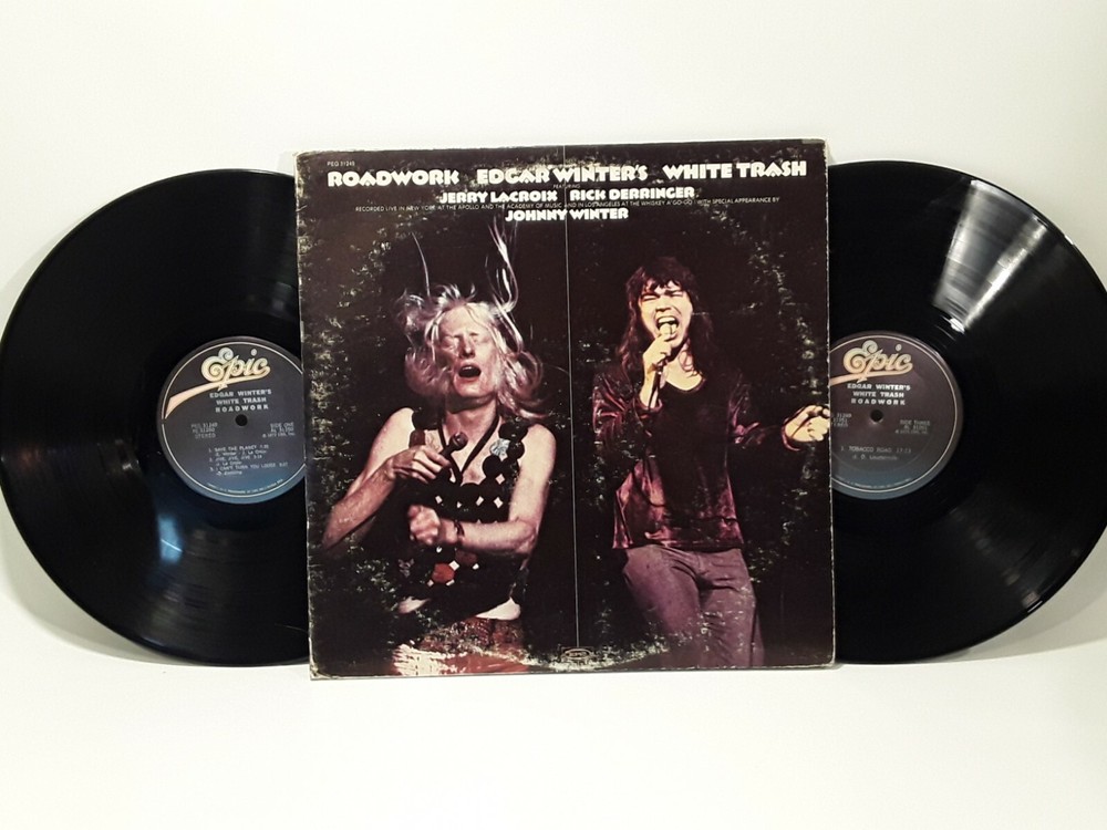 EDGAR WINTER’S WHITE TRASH – Roadwork (1972 Epic PEG 31249 Double LP) Live