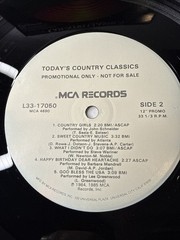 Vintage 1985 Today’s Country Classics Vinyl Album MCA-39029 Record