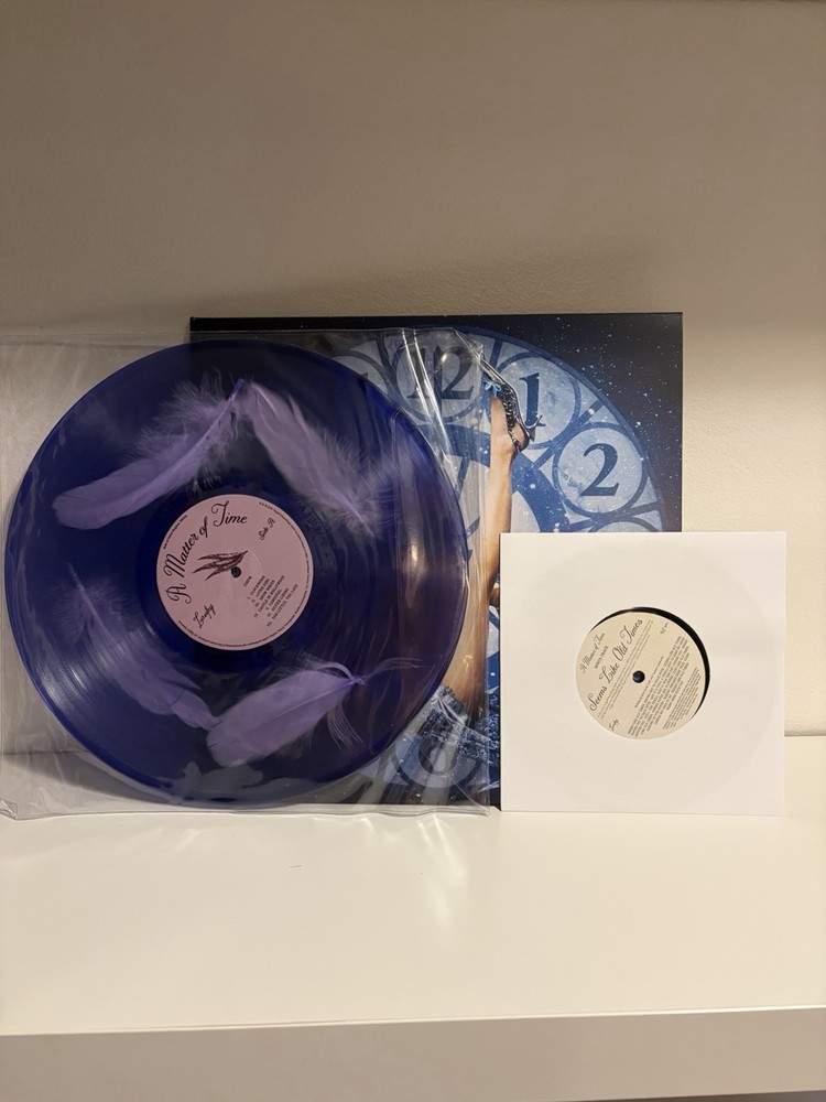 Laufey – A Matter Of Time Feather Filled Vinyl Record Bad World Periwinkle