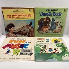 Walt Disney Vinyl Lot of 9 Vintage Disneyland LP Records 1960s 1970s Berney
