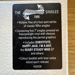 The Who – Reaction Singles (1966) 2015 5×7” Vinyl Singles Box Set EX+/EX+