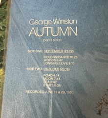 GEORGE WINSTON – Autumn Piano Solos (WH-1012) – 12″ Vinyl Record LP