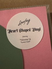 Laufey – Valentine & Lover Girl – Strawberry Matcha Heart-Shaped Vinyl LP Record