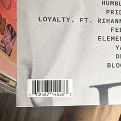 Kendrick Lamar DAMN. NUMBER #4907 Clear Colored Vinyl LP 12″ 33 RPM