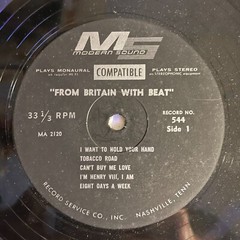 From Britain With Beat Vinyl, LP 1965 Modern Sound – MS 544