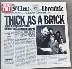 Jethro Tull Thick As A Brick LP PV41003 Chrysalis VG+ Vinyl Complete Gatefold