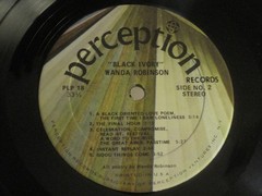 WANDA ROBINSON BLACK IVORY LP ’71 PERCEPTION PLP-18 SOUL POETRY SPOKEN WORD VG+
