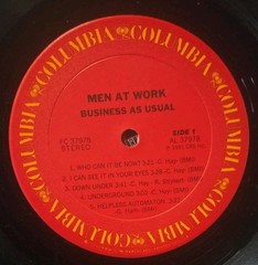 MEN AT WORK / Business As Usual / Columbia /1982 / Vinyl LP / in SHRINK / VG+/NM