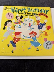 Happy Birthday & Songs For Every Holiday Disneyland LP Record Halloween LF7