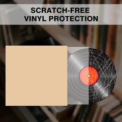 Heavy-Duty 20-Pack Brown Cardboard Vinyl Record Jackets for 12-Inch Albums